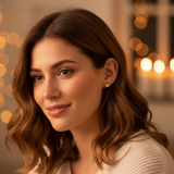 NXGOLD Minimalist Gold-Toned Ball Stud Earrings for Women