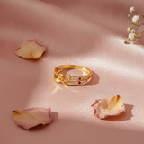 Stylish Bow Design Ring with CZ Stones for Women