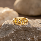 NXGOLD Elegant Twin Circle Heritage Adjustable Ring for Women