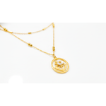 Golden Daisy Flower Layered Necklace for Women
