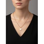 Elegant Rose Gold Asymmetrical Chain Pendant Necklace