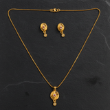 Radiant Ruby Halo Pendant Necklace Set