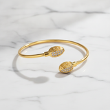 Luxury Oval Greek Key Open Kada Bracelet for women & girls