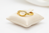 NXGOLD Elegant Infinity Curve Diamond Accent Gold Ring for Women