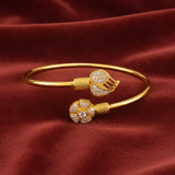 Luxury Bloom CZ Open Cuff Bracelet for Women & Girls