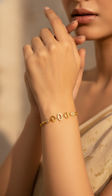Premium Triple Oval CZ Link Bracelet for Women