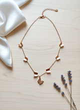 Elegant Rose Gold Butterfly Charm Pendant Necklace