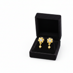 NXGOLD Twinkle Bloom Crystal Drop Earrings