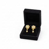 NXGOLD Twinkle Bloom Crystal Drop Earrings