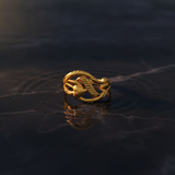NXGOLD Elegant Leaf Design Adjustable Ring for Women