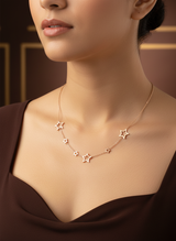 Elegant Rose Gold Star Pendant Necklace