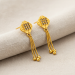 Crystal Stud Drop Earrings