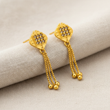 Crystal Stud Drop Earrings