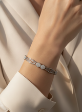 925 Silver Designer Hexagon CZ Bangles