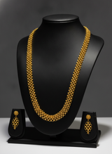 NXGOLD Premium Gold Beaded Choker Necklace Set with Matching Earrings