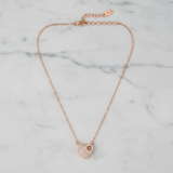 Dazzling Rose Gold Heart-Shaped Pendant Necklace