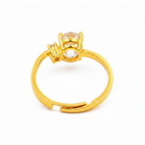 Elegant Oval Cut Crystal Solitaire Ring for Women