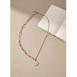Elegant Rose Gold Asymmetrical Chain Pendant Necklace