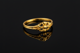 NXGOLD Vintage Blossom Heart Ring