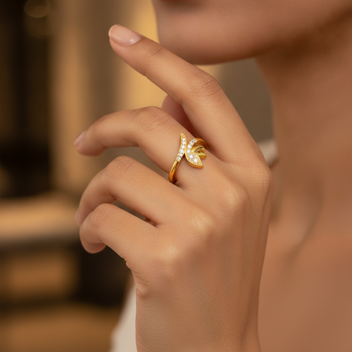 NXGOLD Delicate Butterfly CZ Fashion Ring