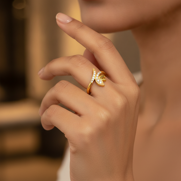 NXGOLD Delicate Butterfly CZ Fashion Ring