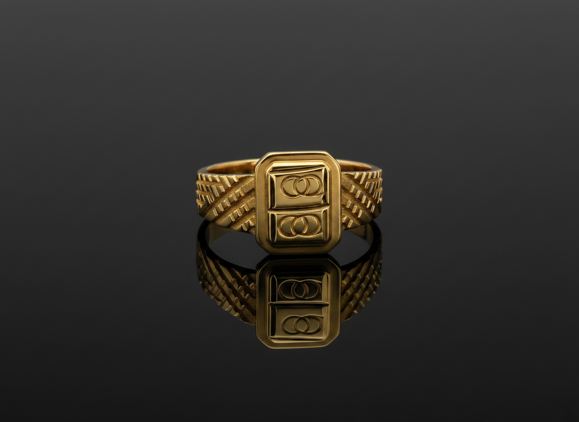 NXGOLD Regal Emblem Signet Ring