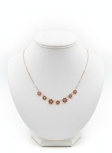 Elegant Rose Gold Floral pendant Necklace