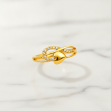 Elegant Heart & Infinity Cubic Zirconia Open Ring