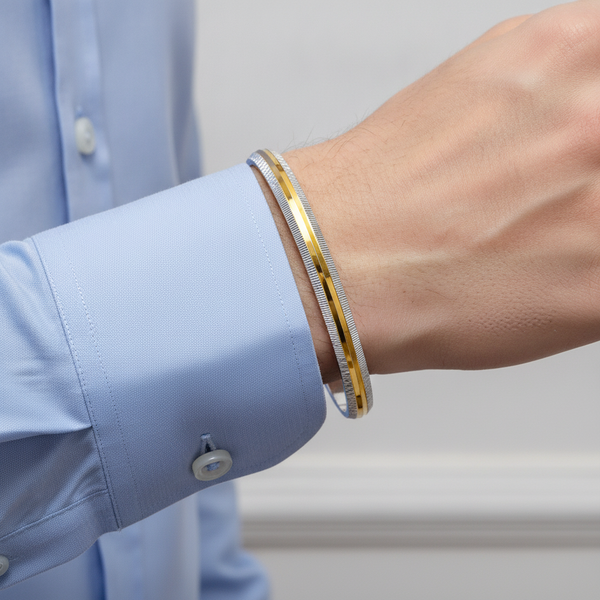 Premium 925 Sterling Silver Dual Tone kada