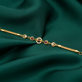 Regal Ruby Sparkle Link Bracelet for Women
