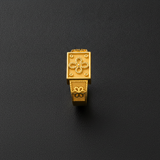Royal Bloom Heritage Gold Statement Ring for Men