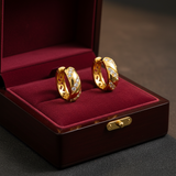 NXGOLD Twisted Crystal Gold-Toned Huggie Hoop Earrings for Women