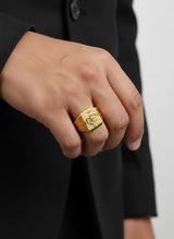 NXGOLD Divine Om Classic Gold Signet Ring for Men