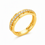 NXGOLD CZ Band Ring for Women With CZ Stone
