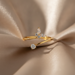 NXGOLD Bloom Spark CZ Open Ring for Women