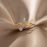NXGOLD Bloom Spark CZ Open Ring for Women