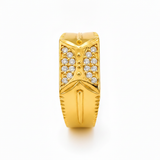 Imperial Crystal Bow Crest Gold Ring