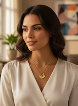 Luxury Gold Double Layer Heart Necklace for Women & Girls