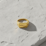NXGOLD Royal Heritage Geometric Statement Ring for Men