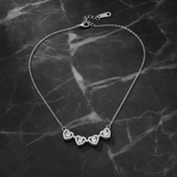 Love Sparkle Triple Heart Necklace for Women