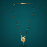 NXGOLD Traditional Black Bead Mangalsutra with Elegant Pendant