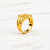 Royal Dynasty Square Gold Ring for Men