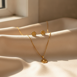NXGOLD Floral Radiance Necklace & Earrings Set
