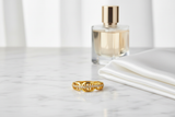 NXGOLD Crystal Infinity Twist Gold Ring for Women