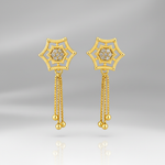 NXGOLD Star Charm Tassel Crystal Earrings