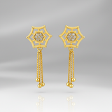 NXGOLD Star Charm Tassel Crystal Earrings