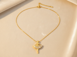Premium Ballerina Pendant Necklace with CZ Stones
