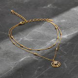 Golden Daisy Double Layer Necklace for Women