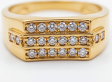 NXGOLD Luxe Triple Row Zircon Ring