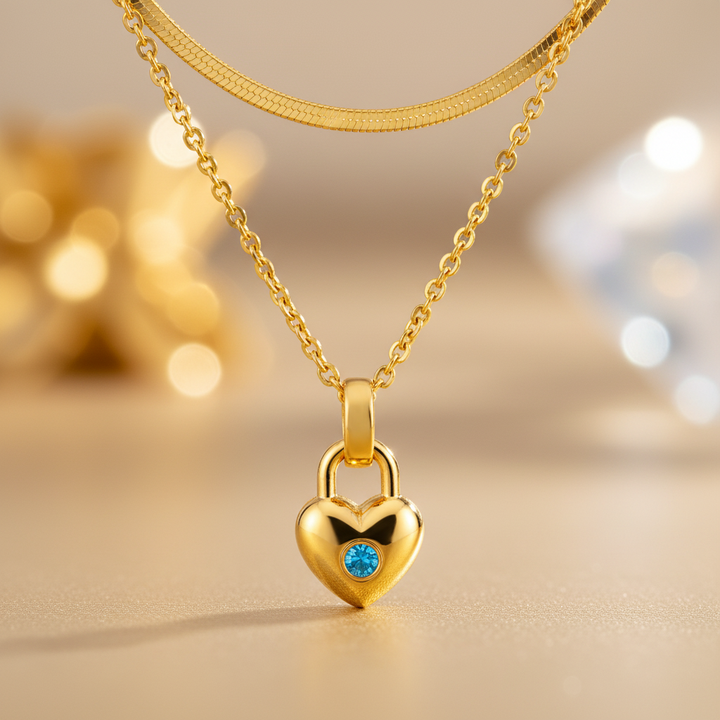 Luxury Heart Charm Two-Layer Necklace for Women